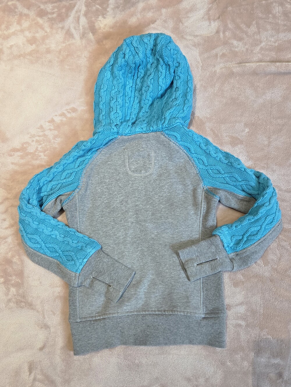 Size 6 Ivivva By Lululemon Girl's Thick Knit Remix Full-zip Hoodie. - Picture 3 of 6